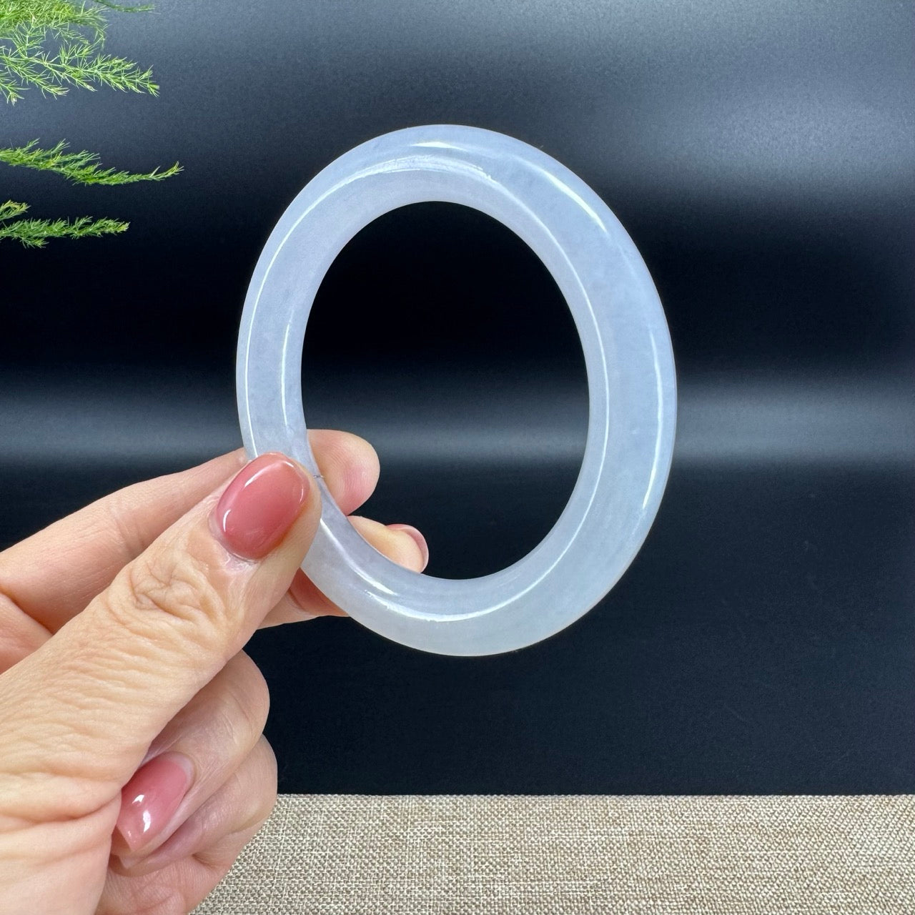 Genuine Burmese Icy Pink Jade Jadeite Bangle Bracelet (53.6mm)