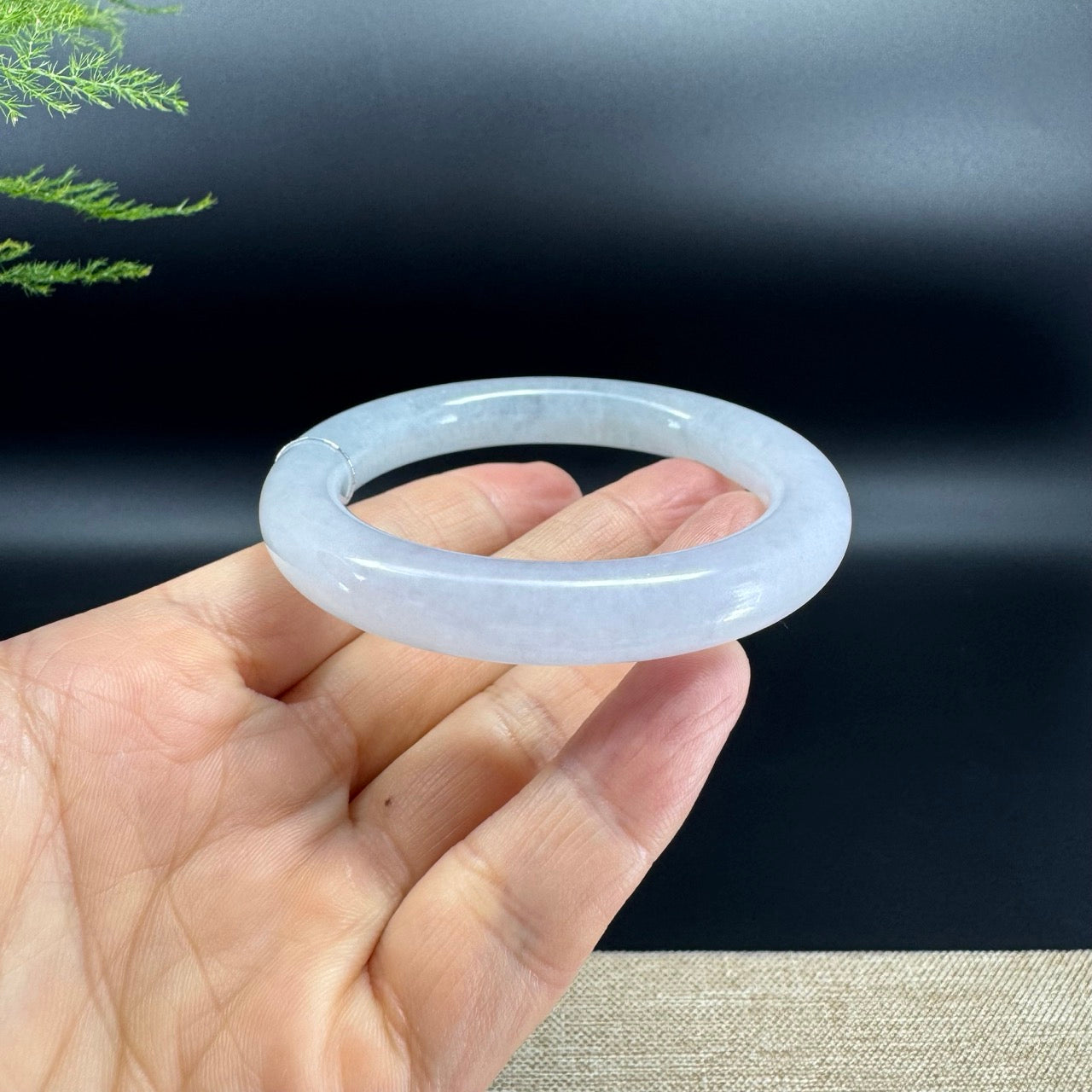 Genuine Burmese Icy Pink Jade Jadeite Bangle Bracelet (53.6mm)