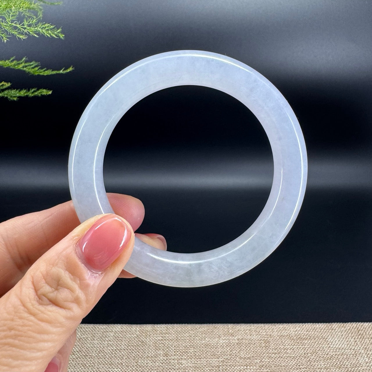 Genuine Burmese Icy Pink Jade Jadeite Bangle Bracelet (53.6mm)