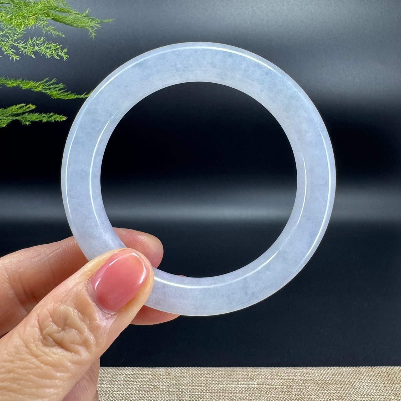 Genuine Burmese Icy Jade Jadeite Bangle Bracelet (55mm)