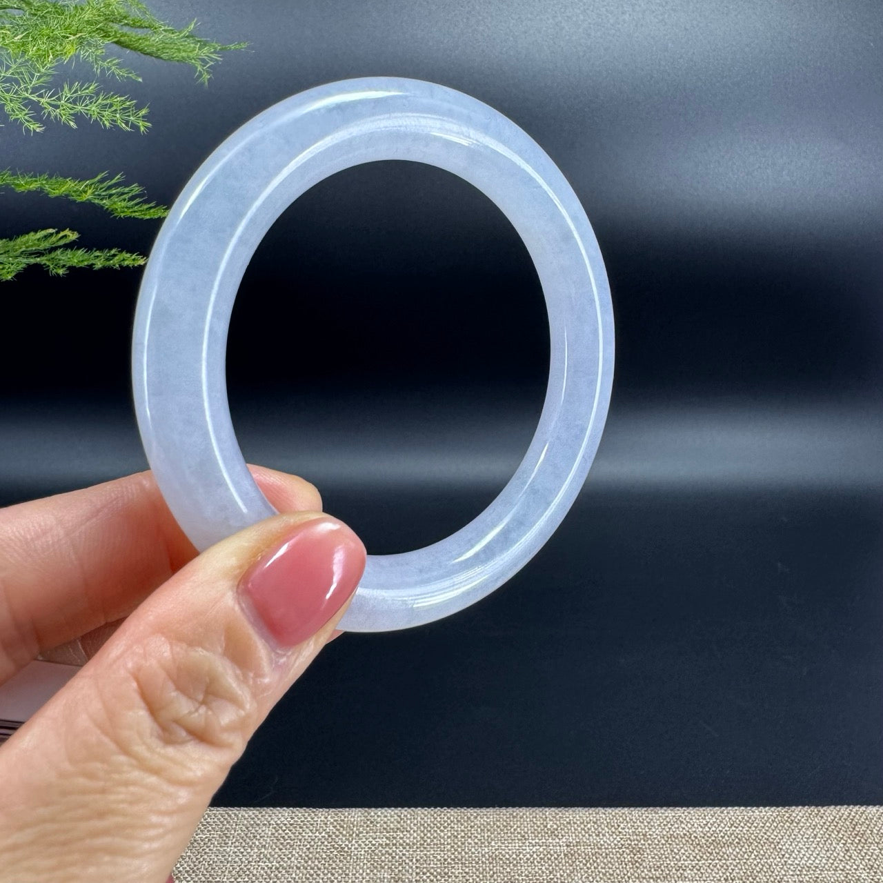 Genuine Burmese Icy Jade Jadeite Bangle Bracelet (55mm)