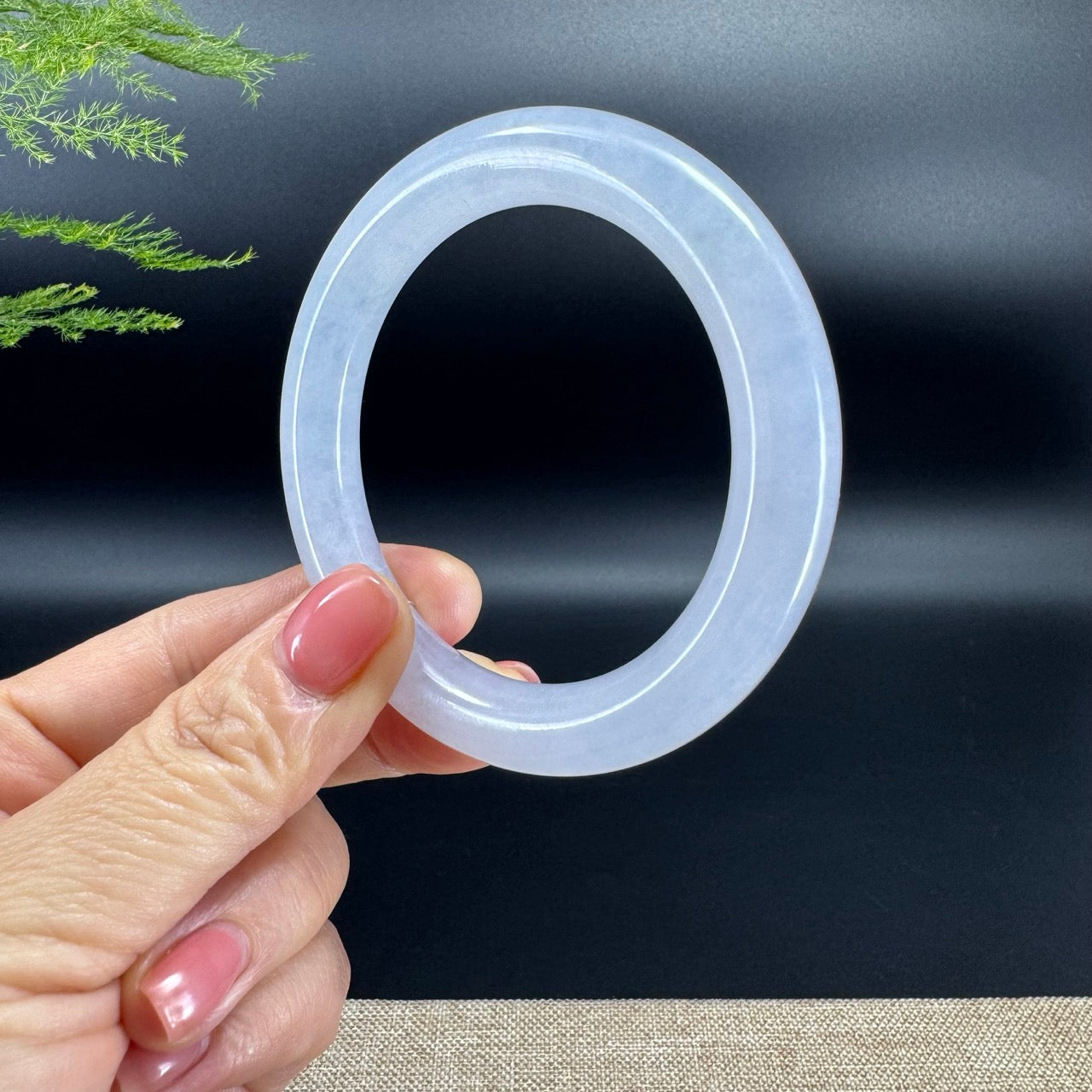 Genuine Burmese Icy Jade Jadeite Bangle Bracelet (55mm)