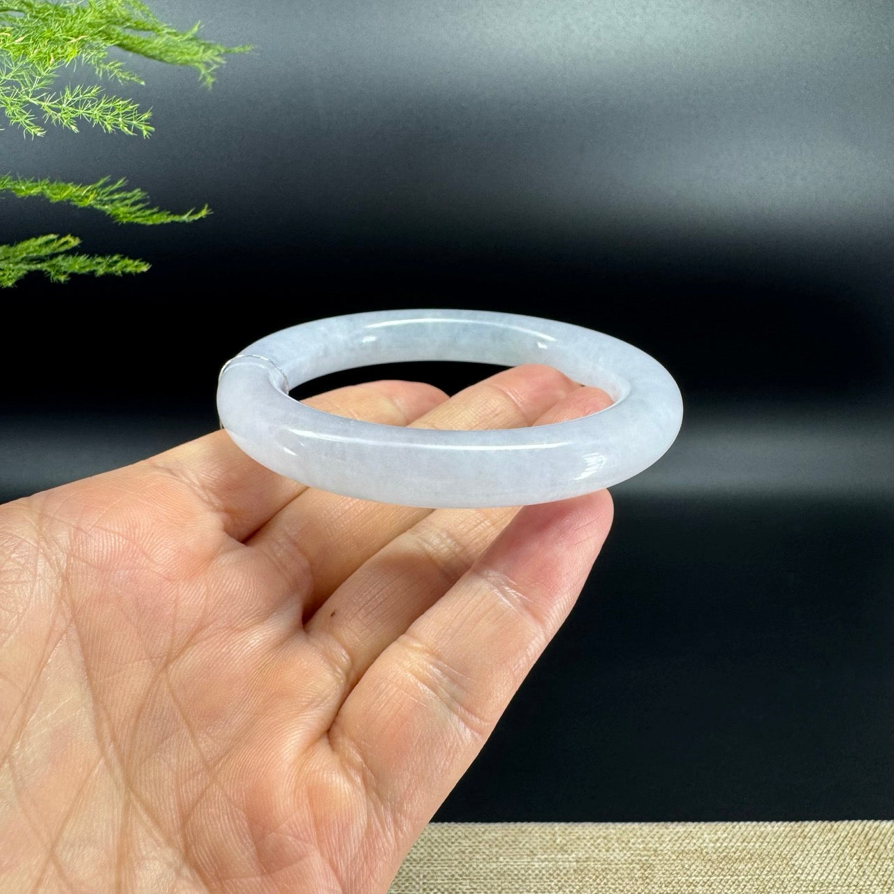 Genuine Burmese Icy Jade Jadeite Bangle Bracelet (55mm)