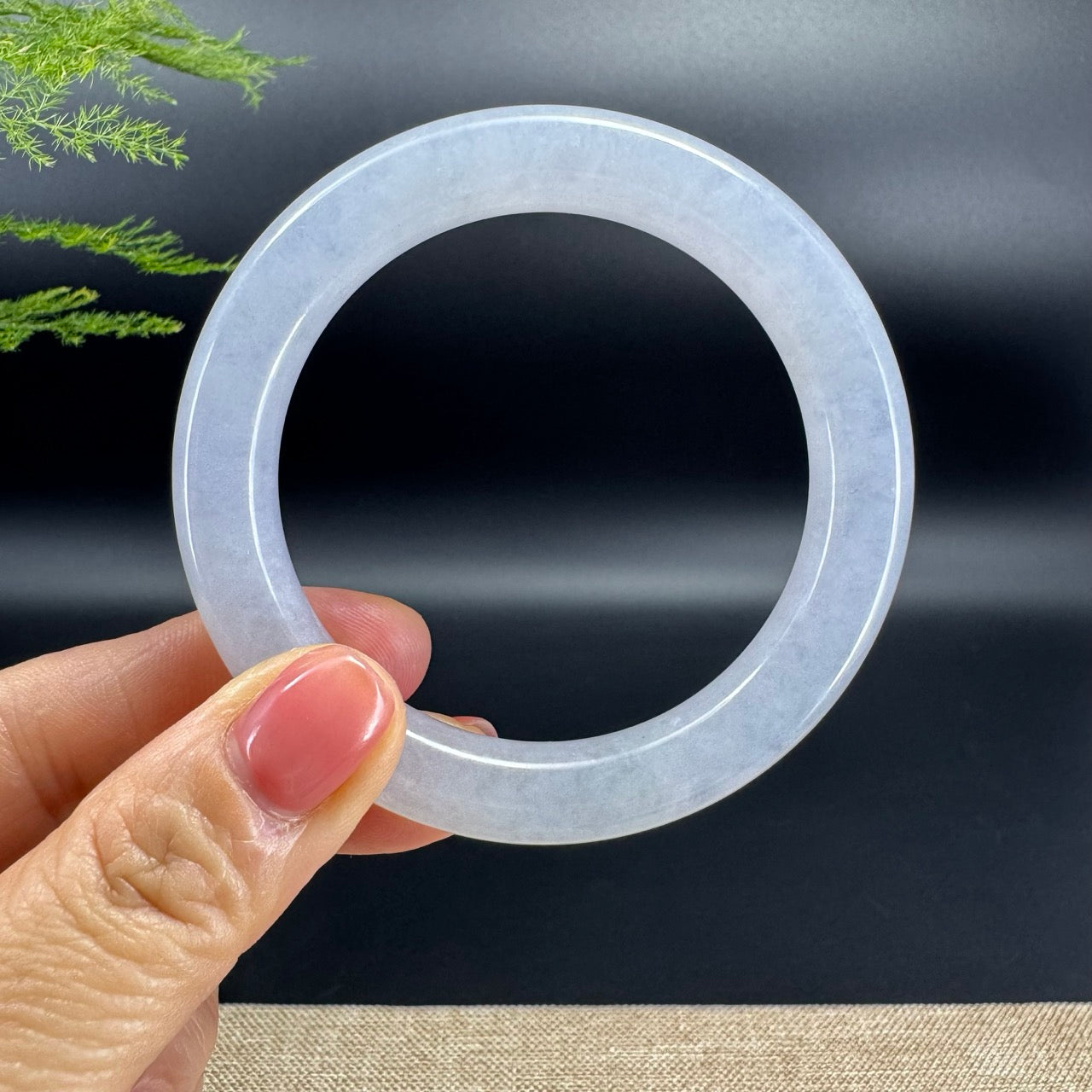 Genuine Burmese Icy Jade Jadeite Bangle Bracelet (55mm)