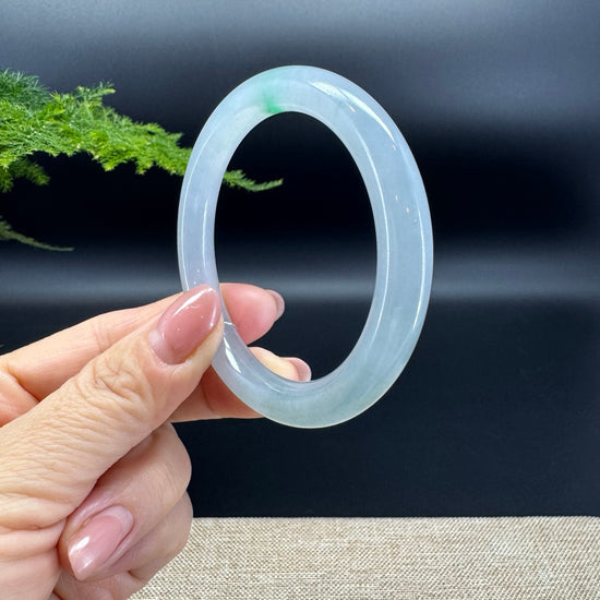 Genuine Burmese Icy Green(BDQ)Jade Jadeite Bangle Bracelet ( 54.3mm )