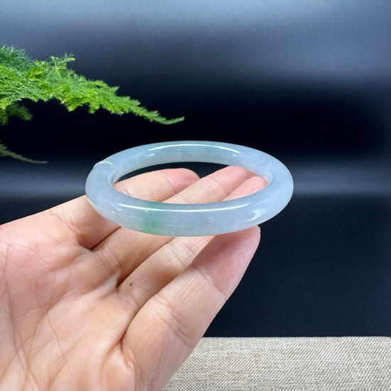 Genuine Burmese Icy Green(BDQ)Jade Jadeite Bangle Bracelet ( 54.3mm )