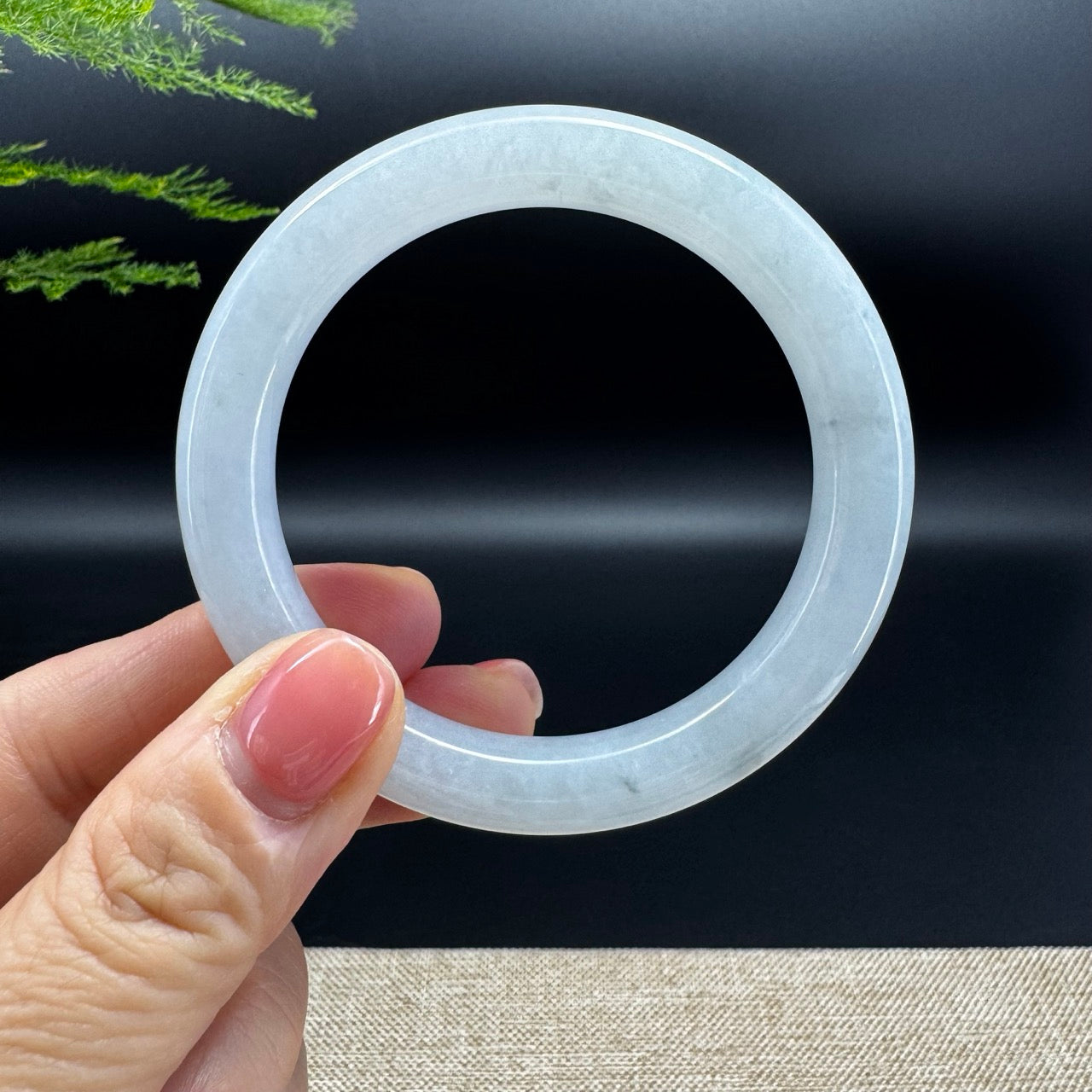 Genuine Burmese Green Jade Jadeite Bangle Bracelet ( 52.6mm )