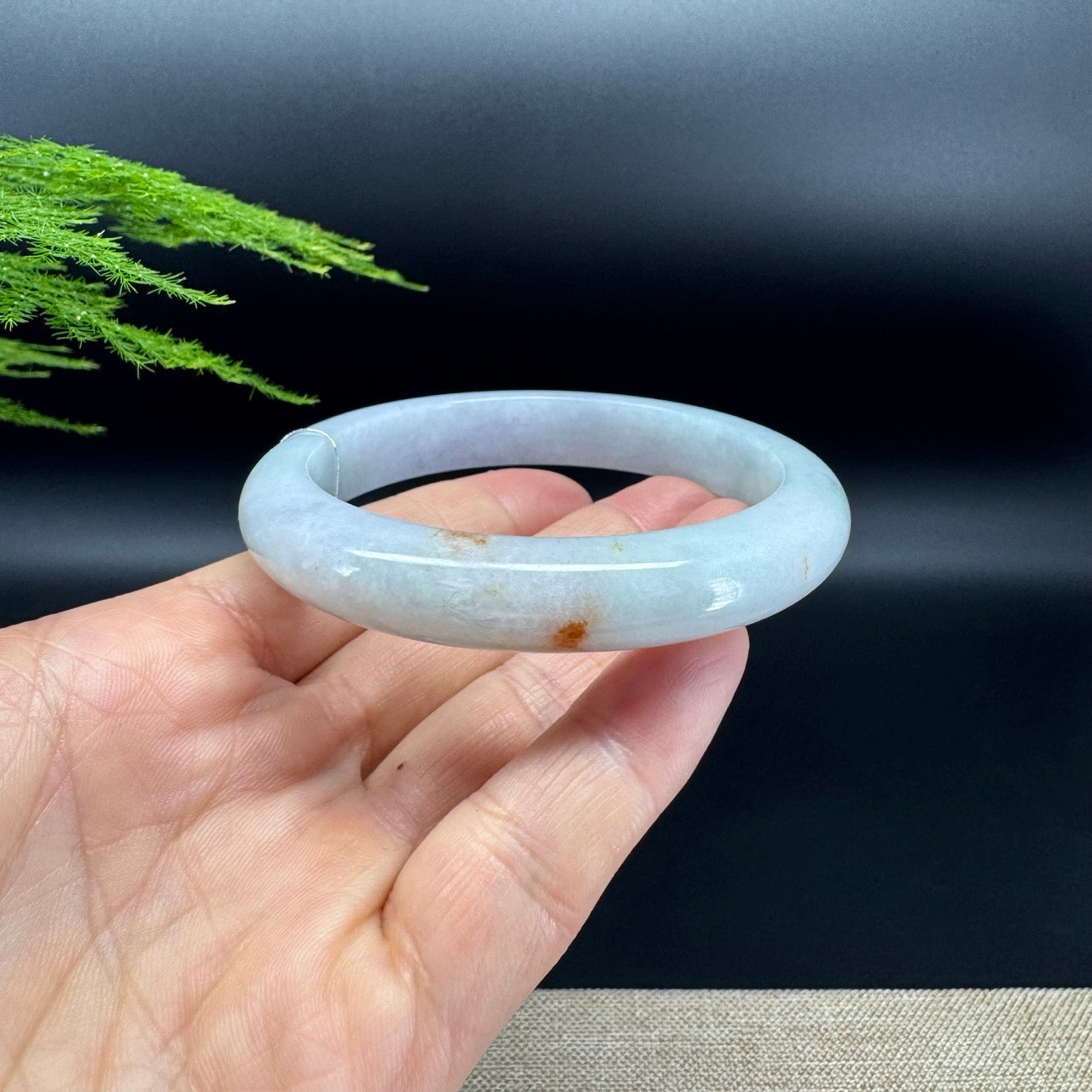 Genuine Burmese Green Jade Jadeite Bangle Bracelet ( 60.6mm )