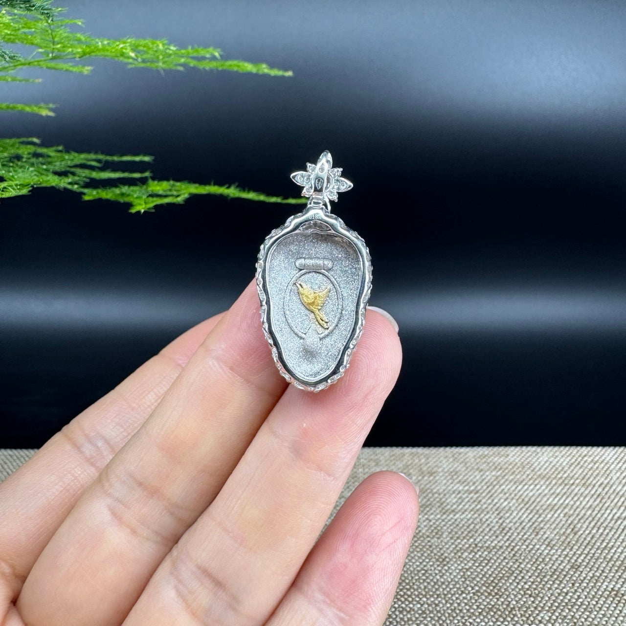 High end RealJade® Co. Genuine Red Jadeite Jade Jin Zhi Yu Ye (Leaf) Necklace