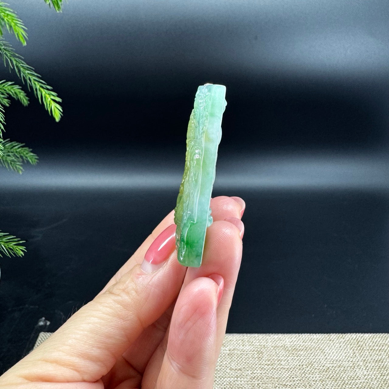 RealJade® Co. High Natural Yellow Green Jadeite Jade Dragon Pendant