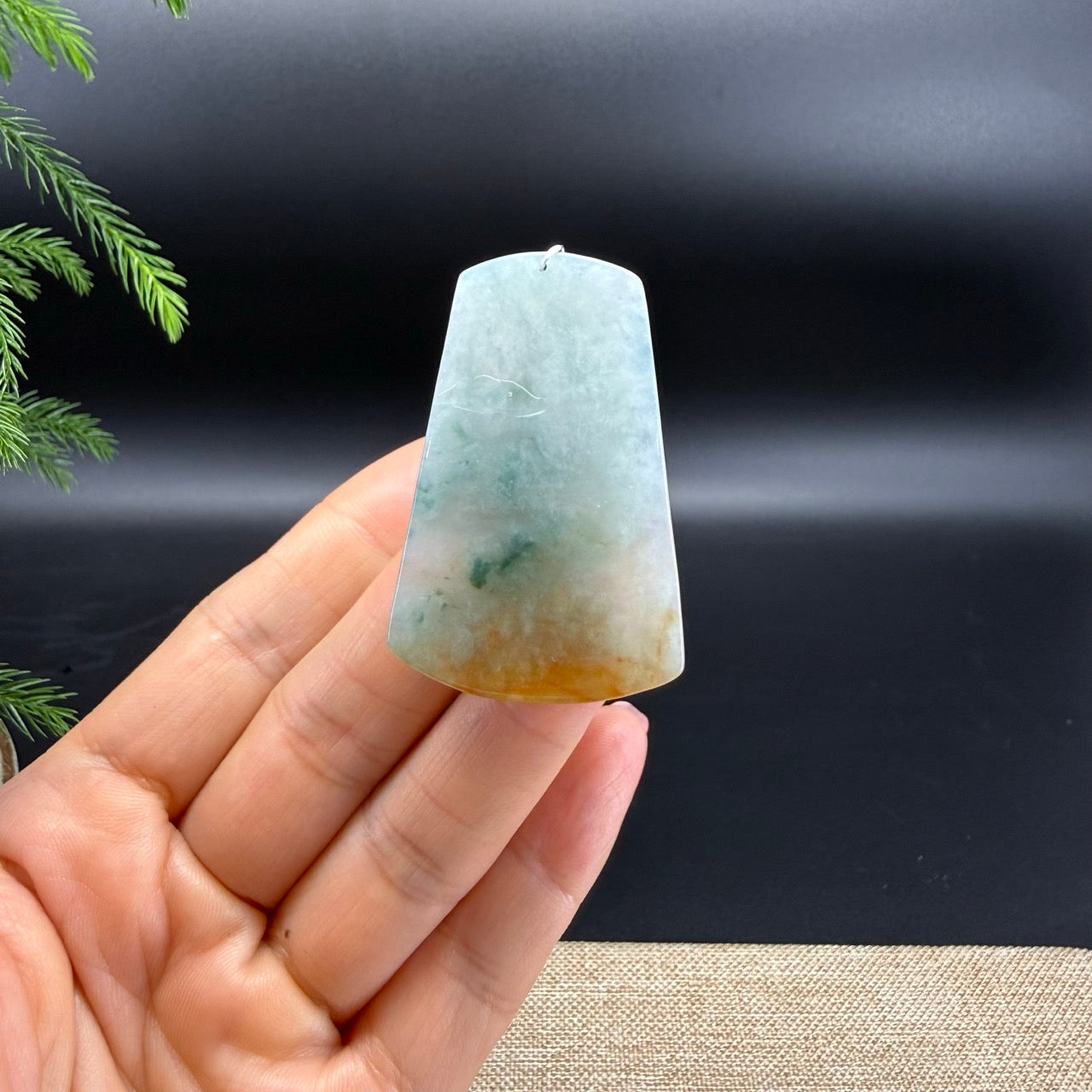 RealJade® Co. Natural Yellow Green Jadeite Jade Chicken Pendant