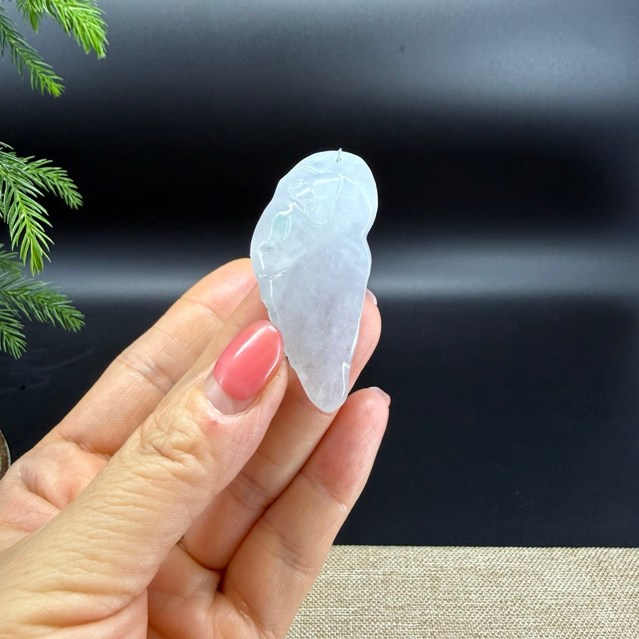RealJade® Co. Natural Icy Jadeite Jade Eagle Pendant