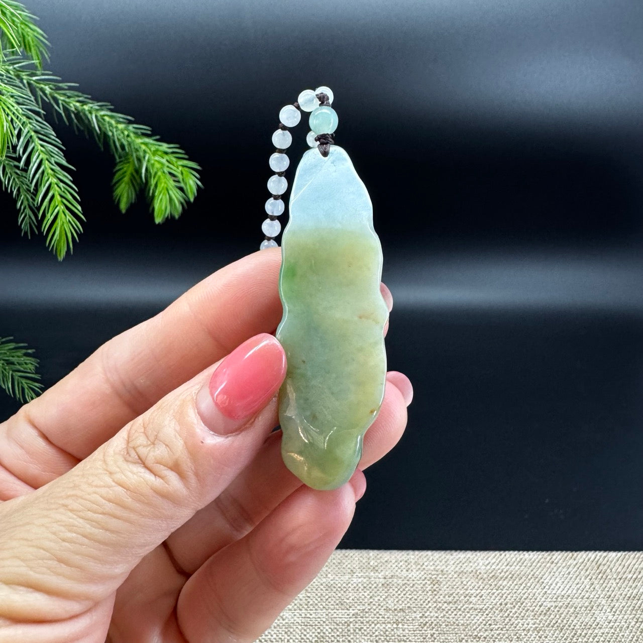 RealJade® Co.Natural Yellow Green Jadeite Jade Dragon Pendant
