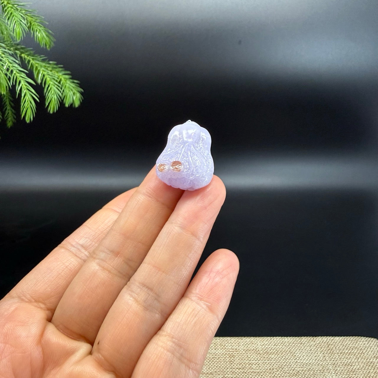 RealJade® Co. Natural Lavender Jadeite Jade Cabbage Necklace Pendant