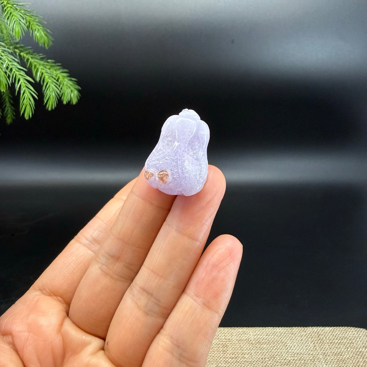 RealJade® Co. Natural Lavender Jadeite Jade Cabbage Necklace Pendant