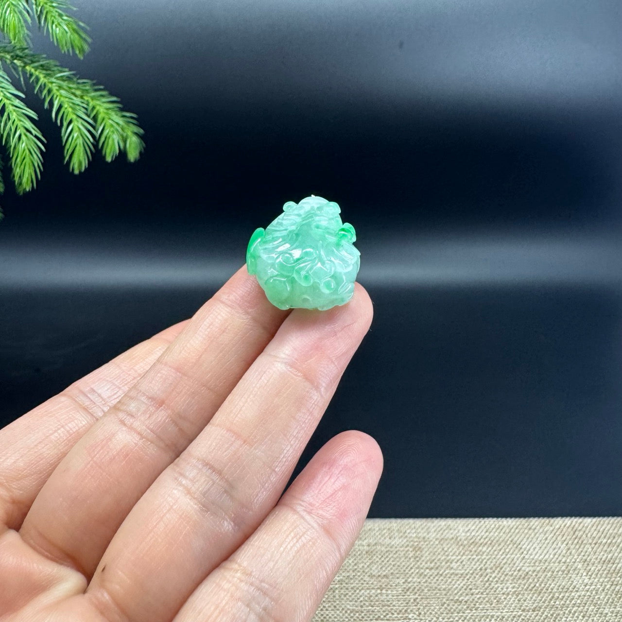 RealJade® Co. Natural Apple Green Jadeite Jade Cabbage Necklace Pendant