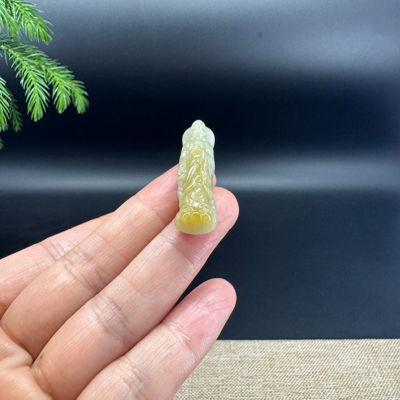 RealJade® Natural Genuine Icy Yellow Jadeite Jade Guanyin Pendant Necklace
