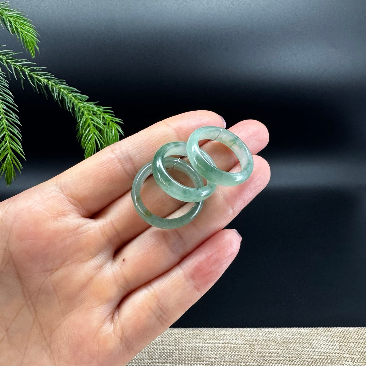 RealJade® Burmese Icy Oil Green Traditional Jadeite Jade Ring