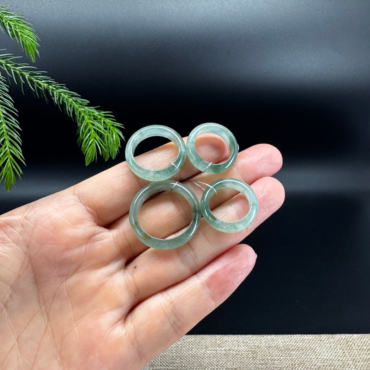 RealJade® Burmese Icy Oil Green Traditional Jadeite Jade Ring