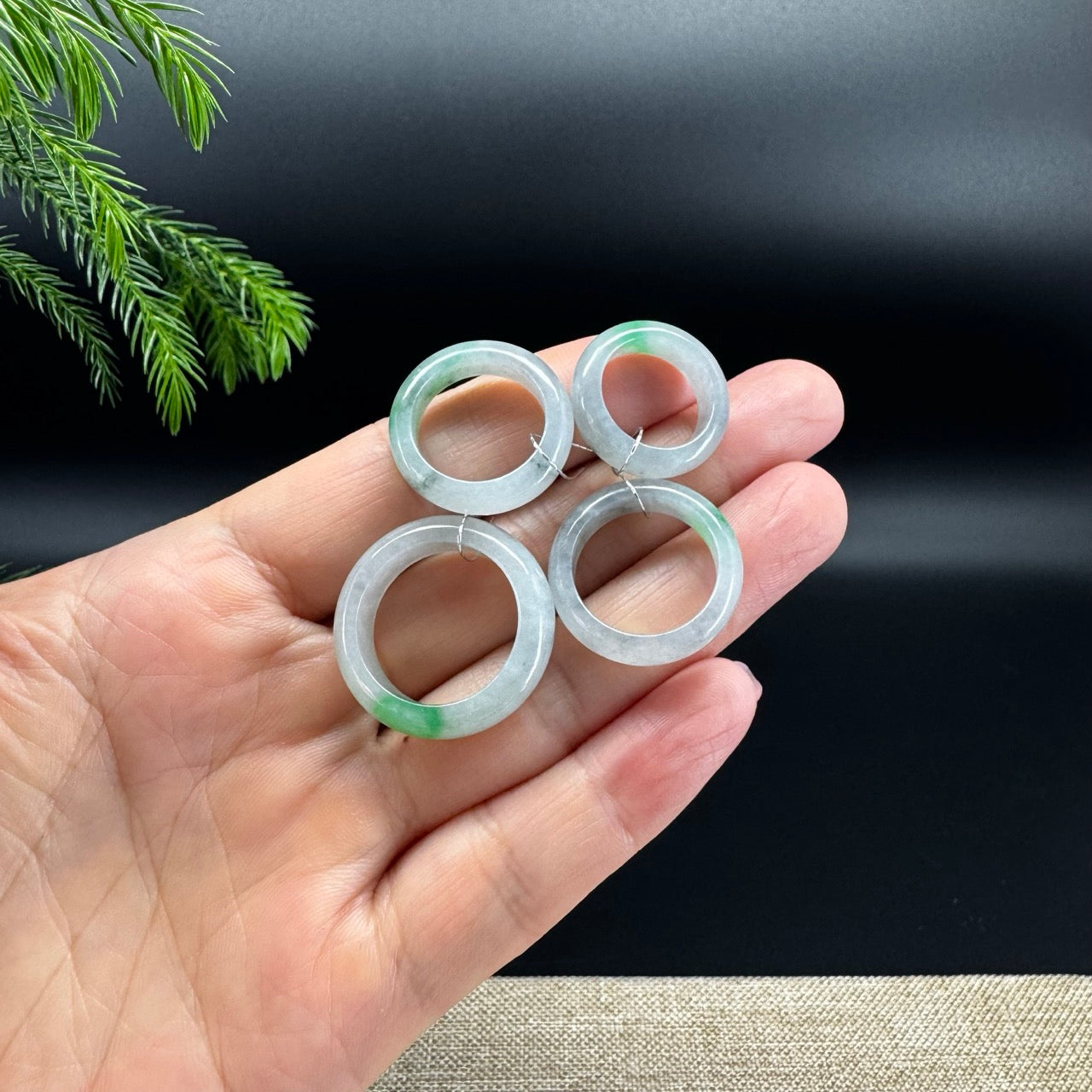 RealJade® Burmese Smoky Wuji & Green Traditional Jadeite Jade Ring