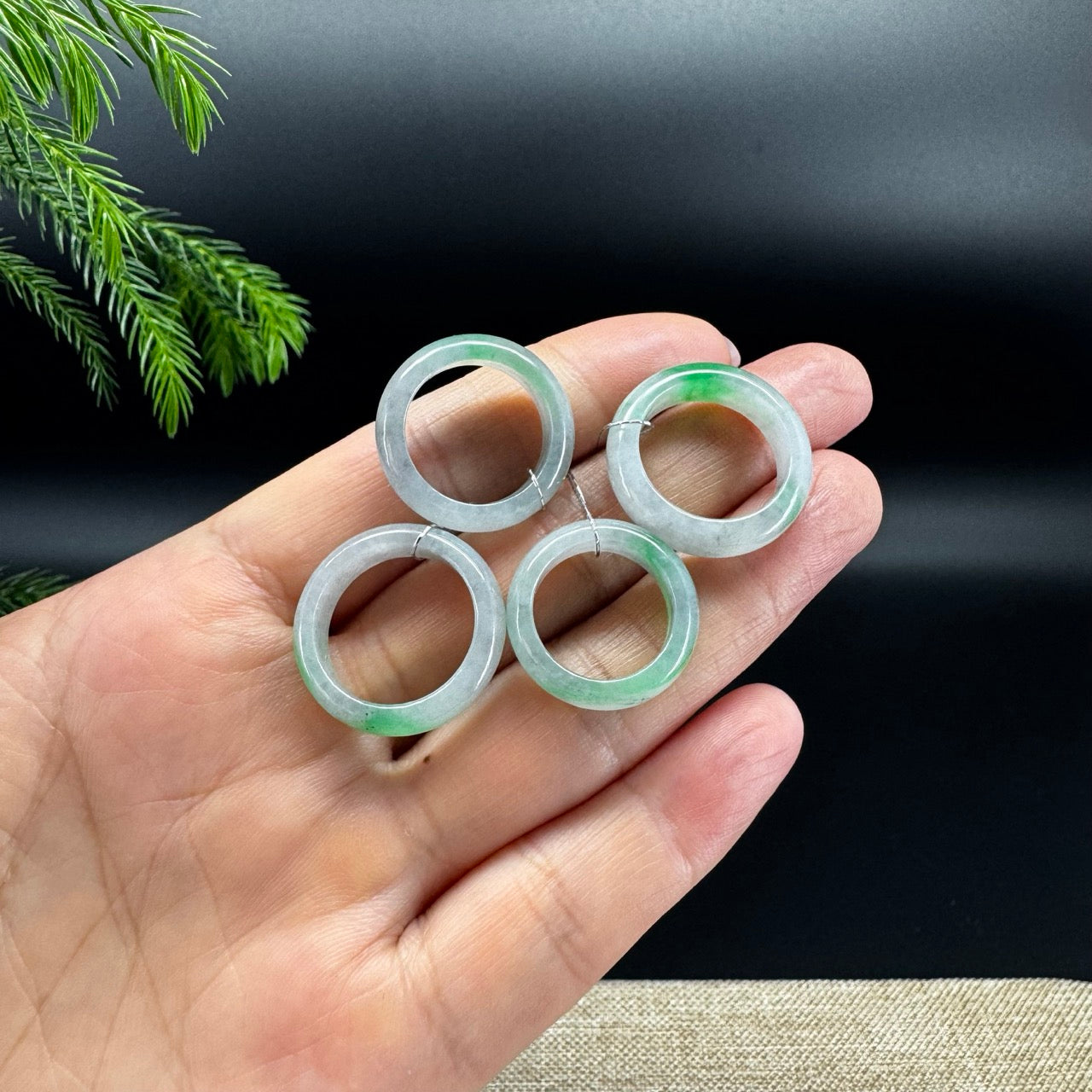 RealJade® Burmese Smoky Wuji & Green Traditional Jadeite Jade Ring