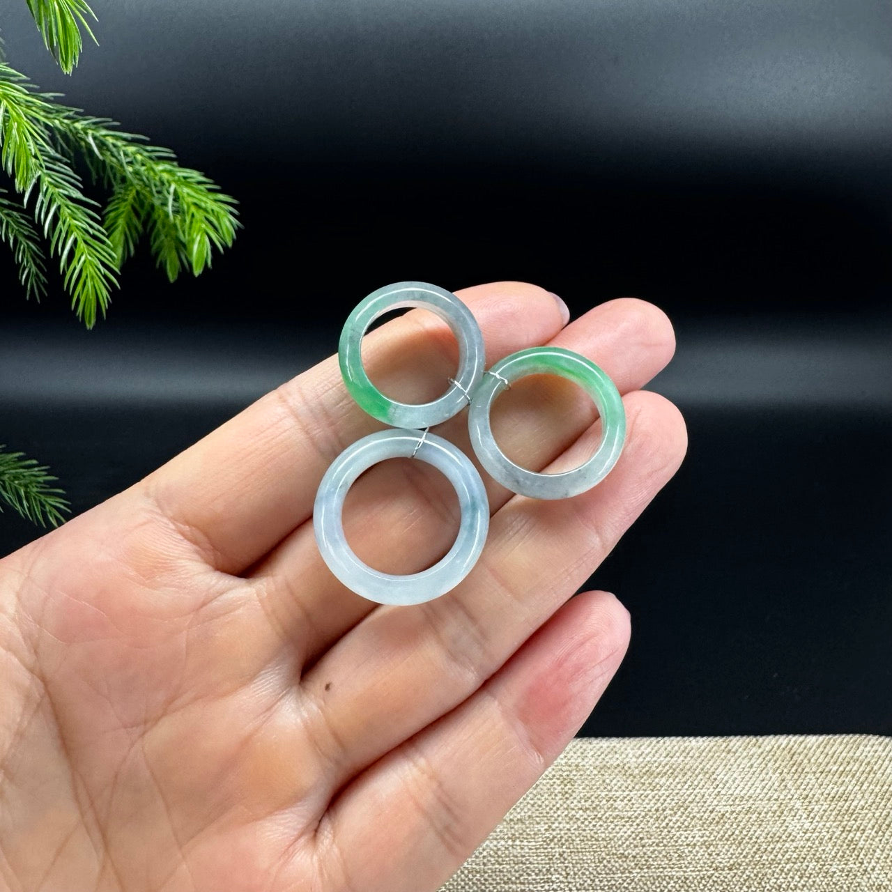 RealJade® Burmese Smoky Wuji & Green Traditional Jadeite Jade Ring