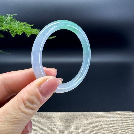 Genuine Burmese Icy Green Jade Jadeite Bangle Bracelet (51.2mm)