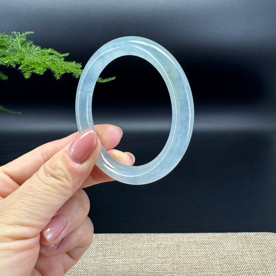 Genuine Burmese Icy Jade Jadeite Bangle Bracelet (52.1mm)