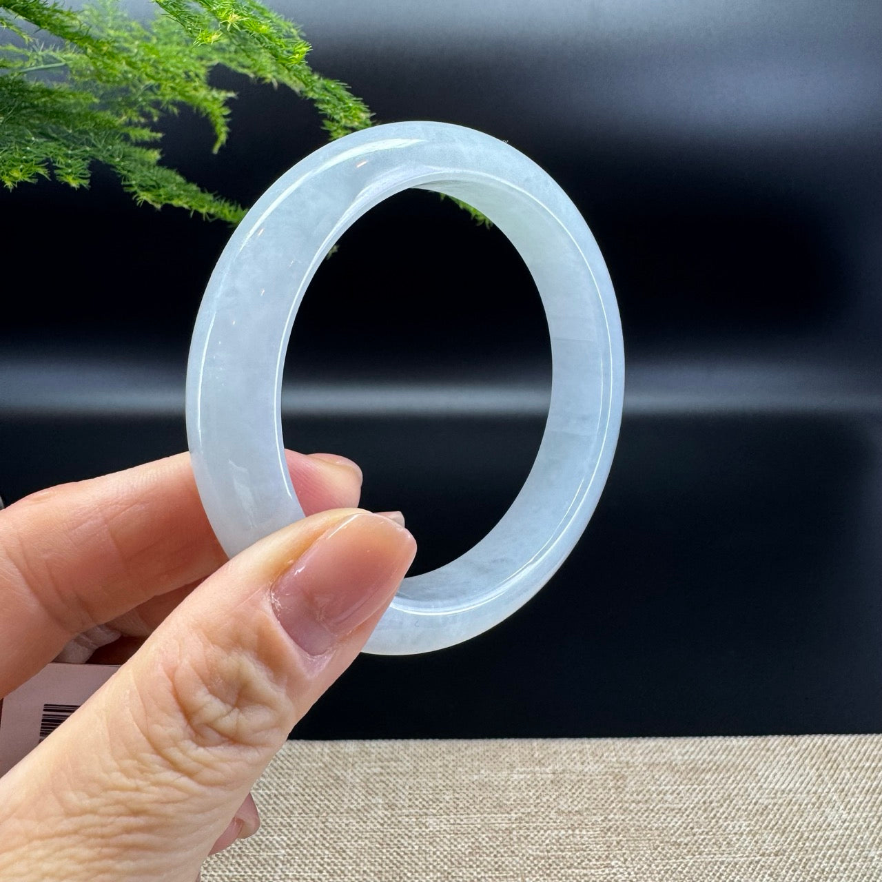 Genuine Burmese Icy Green Jade Jadeite Bangle Bracelet ( 58.2mm )