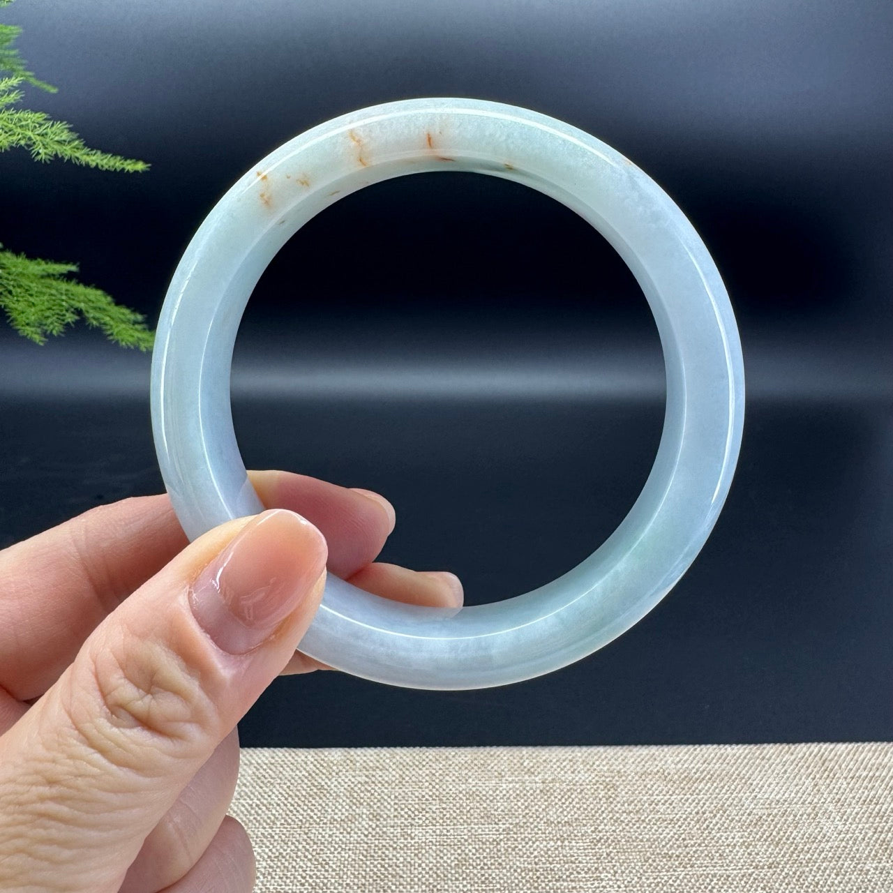 Genuine Burmese Green Jade Jadeite Bangle Bracelet ( 60.5mm )