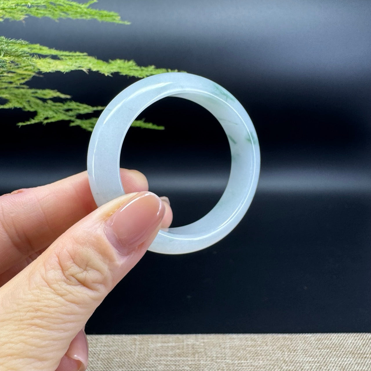Genuine Burmese Green Jade Jadeite Bangle Bracelet ( 51.2*45.3mm )