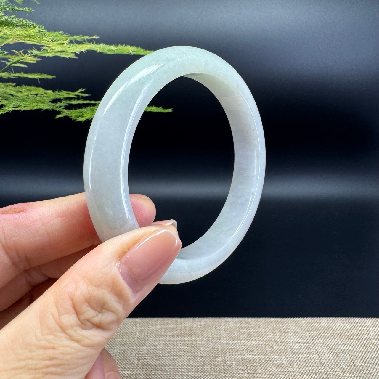 Genuine Burmese Yellow Green Jade Jadeite Bangle Bracelet (59.3mm)
