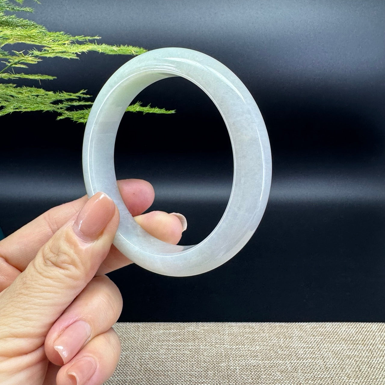 Genuine Burmese Yellow Green Jade Jadeite Bangle Bracelet (59.3mm)