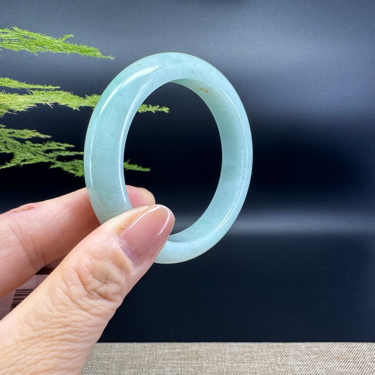 Genuine Burmese Apple Green Jade Jadeite Bangle Bracelet ( 53mm )