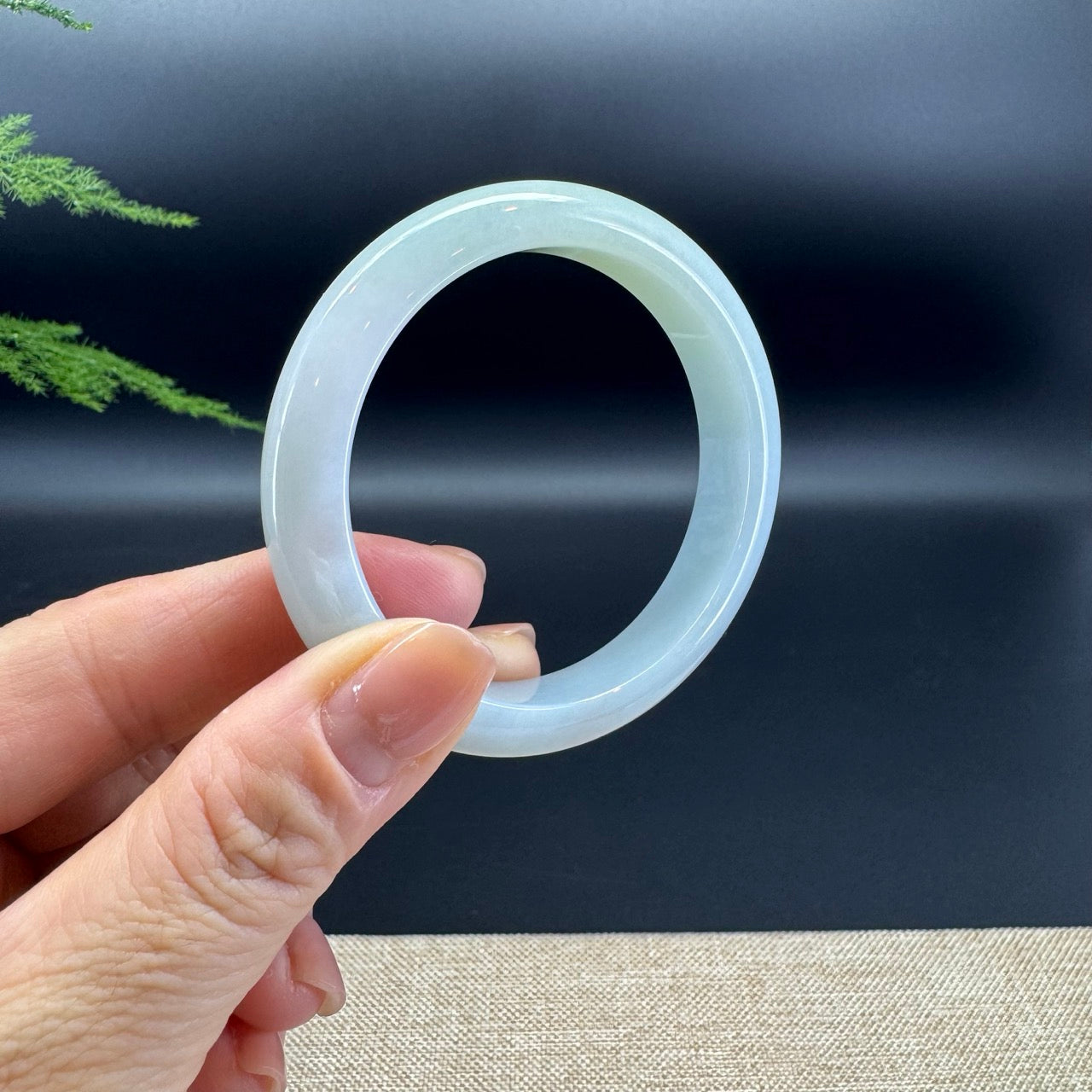 Genuine Burmese Yellow Green Jade Jadeite Bangle Bracelet ( 51.1mm )