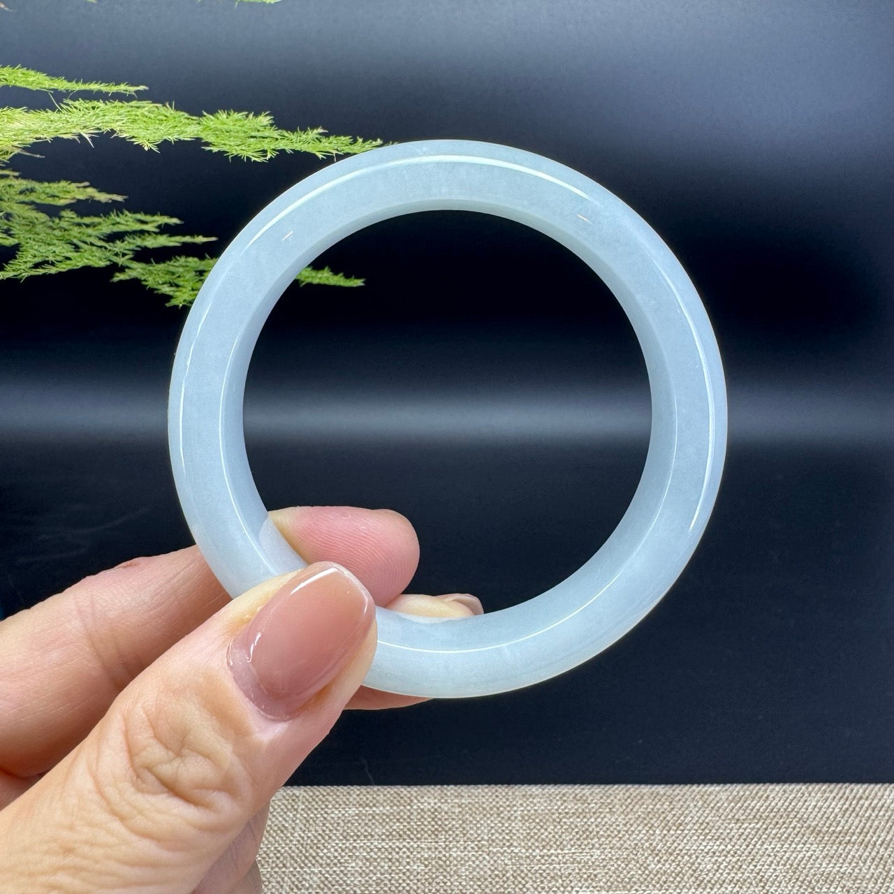 Genuine Burmese Green Jade Jadeite Bangle Bracelet ( 54mm )