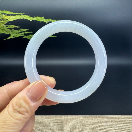 Genuine Burmese Icy Lavender Jade Jadeite Bangle Bracelet (53.4mm)