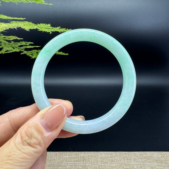 Genuine Burmese Yellow Green Jade Jadeite Bangle Bracelet ( 54.6mm )