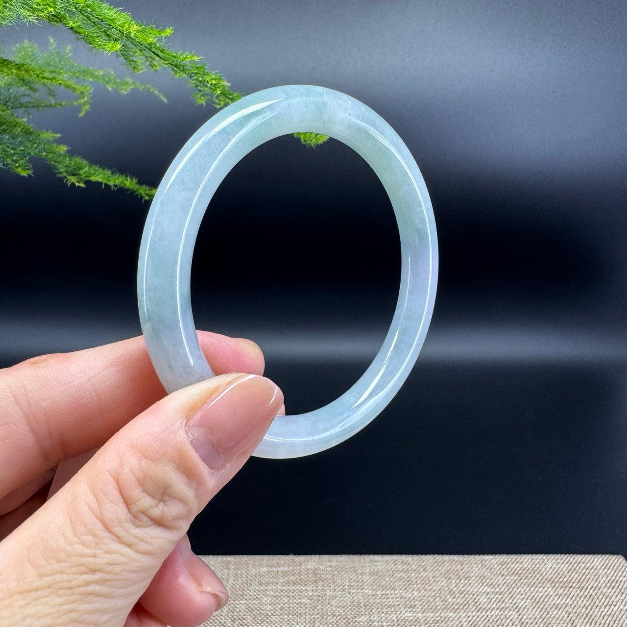 Genuine Burmese Green Jade Jadeite Bangle Bracelet (56.7mm)