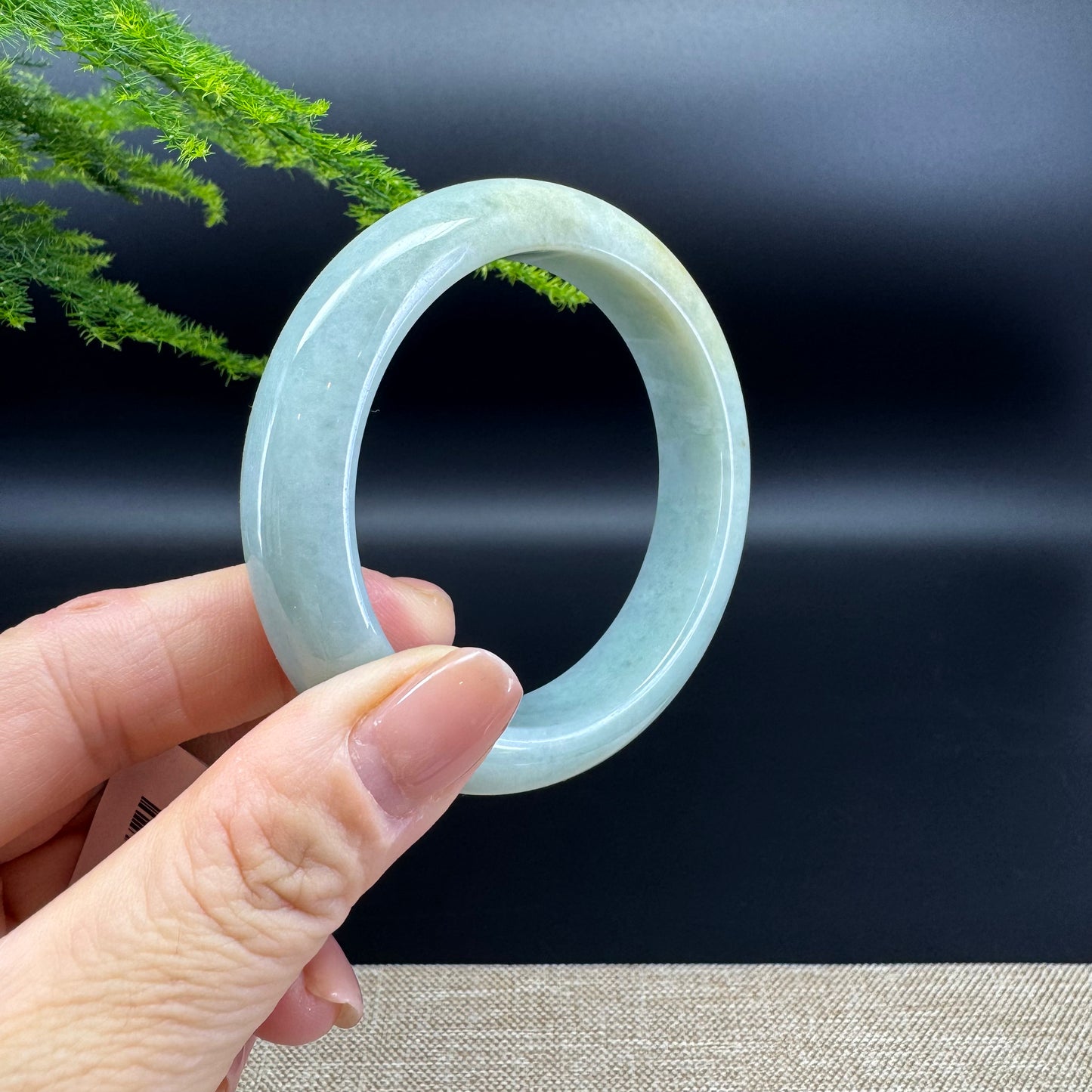 Genuine Burmese Yellow Green Jade Jadeite Bangle Bracelet ( 55.2mm )