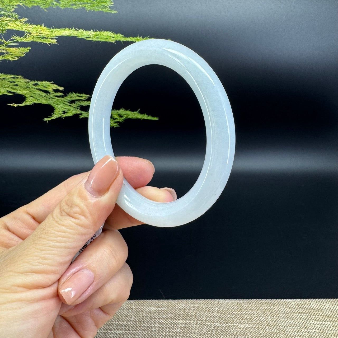 Genuine Burmese Icy Jade Jadeite Bangle Bracelet ( 54.8mm )