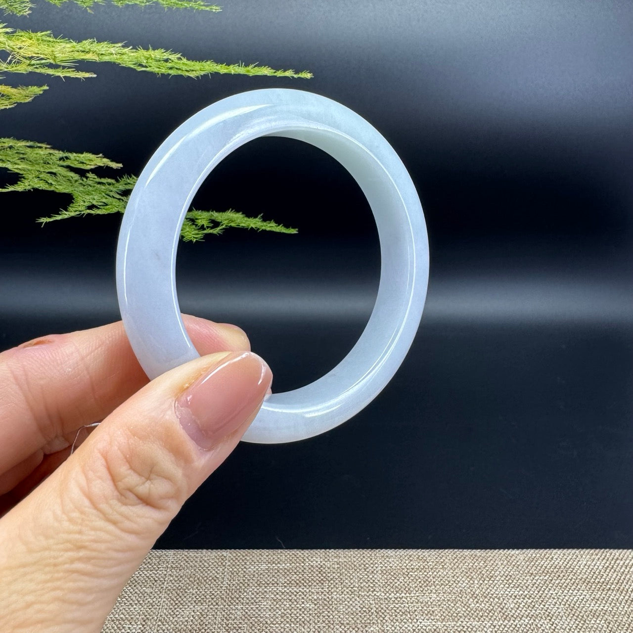 Genuine Burmese Icy Jade Jadeite Bangle Bracelet ( 54.5mm )