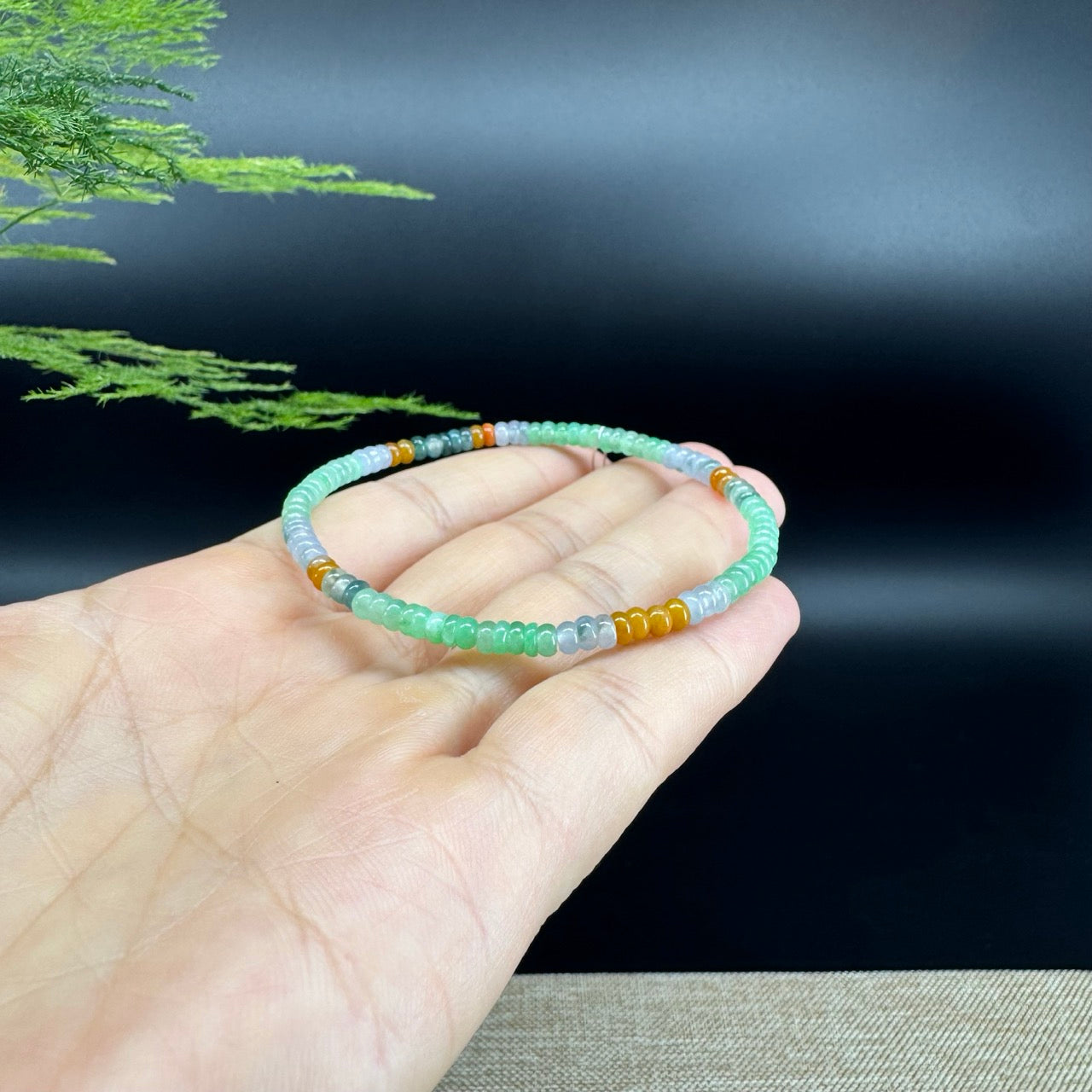 The beads colors are multicolor.