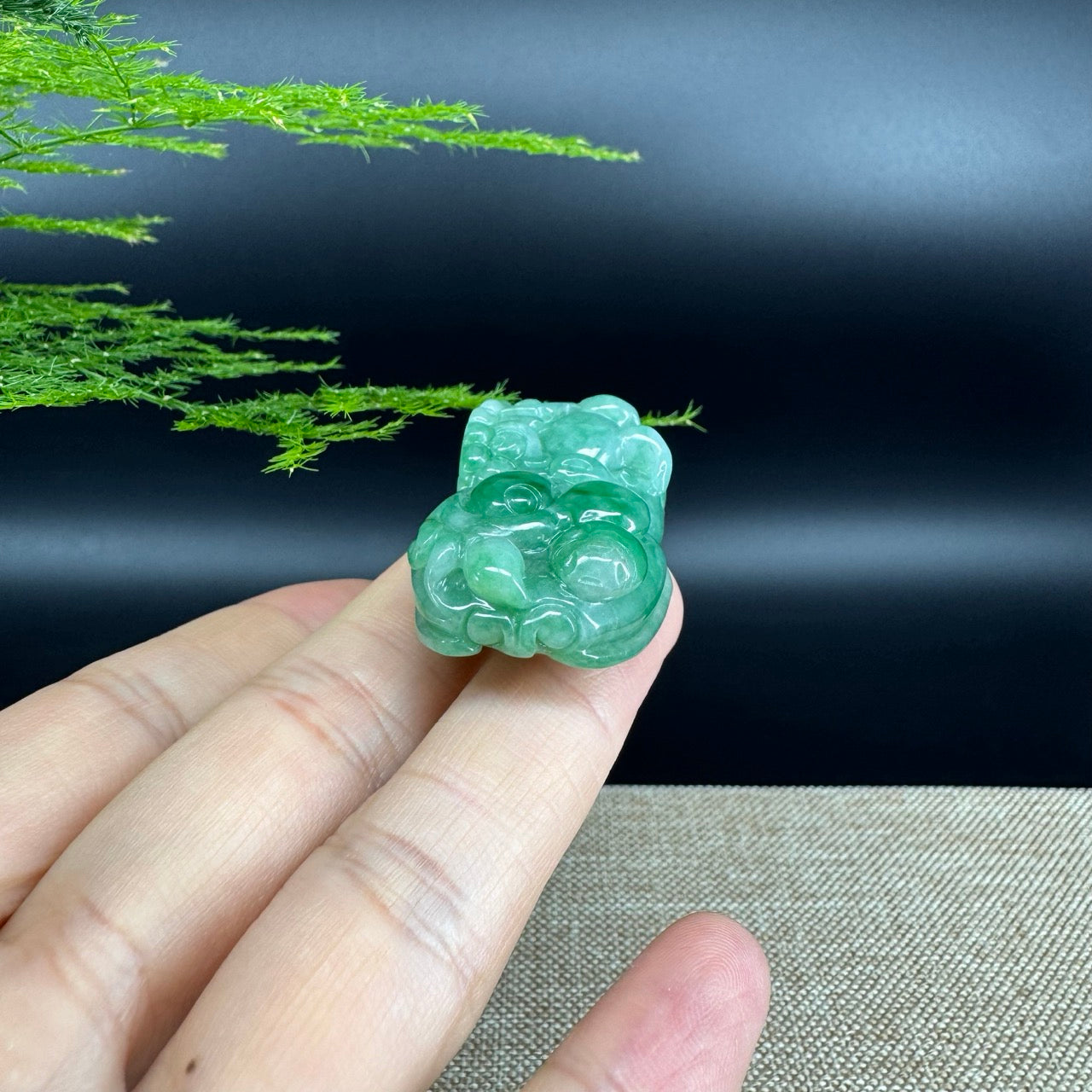 RealJade® Co. Pi Xiu Genuine Burmese Jadeite Jade PiXiu Pendant Necklace (FengShui Lucky)