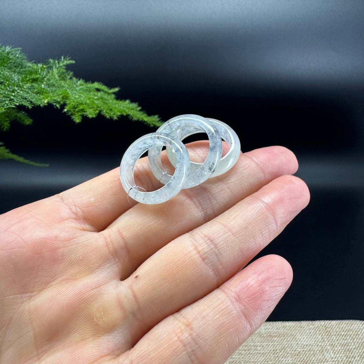 RealJade® Burmese Icy Light Wuji Traditional Jadeite Jade Ring