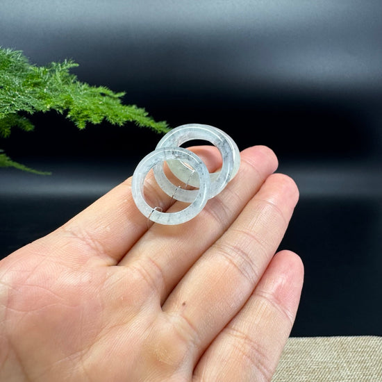 RealJade® Burmese Icy Light Wuji Traditional Jadeite Jade Ring