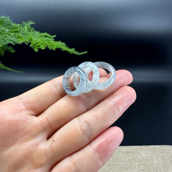 RealJade® Burmese Icy Light Wuji Traditional Jadeite Jade Ring