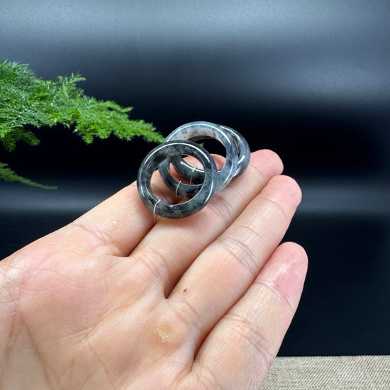 RealJade® Burmese Dark Wuji Traditional Jadeite Jade Ring