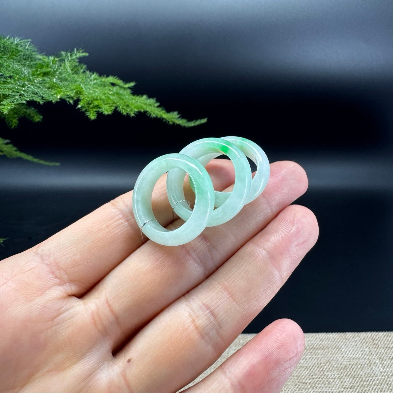 RealJade® Burmese White Green Traditional Jadeite Jade Ring