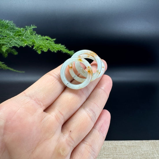 RealJade® Burmese Sajin Yellow Green Traditional Jadeite Jade Ring